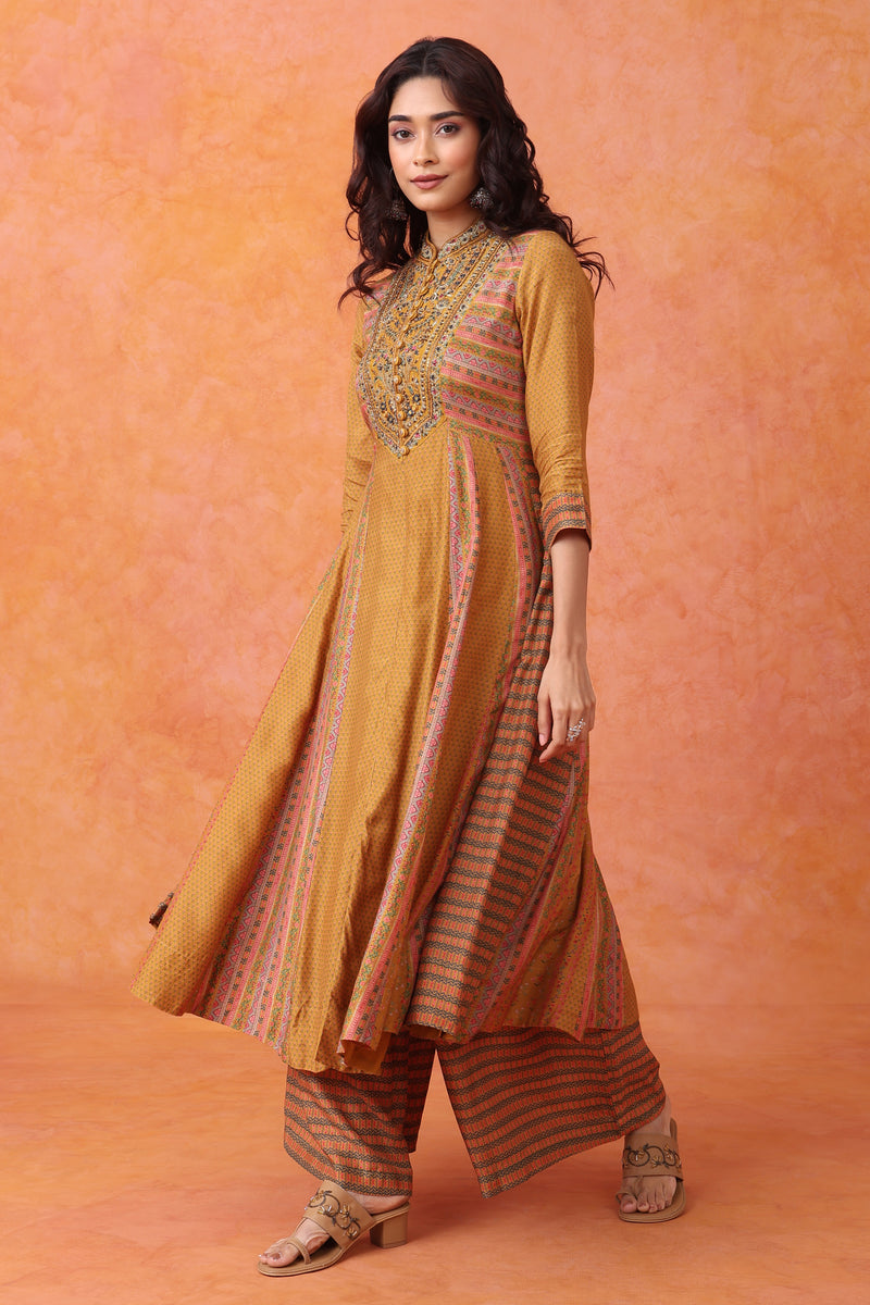 The 'Heer' Hand-Embroidered Anarkali Set