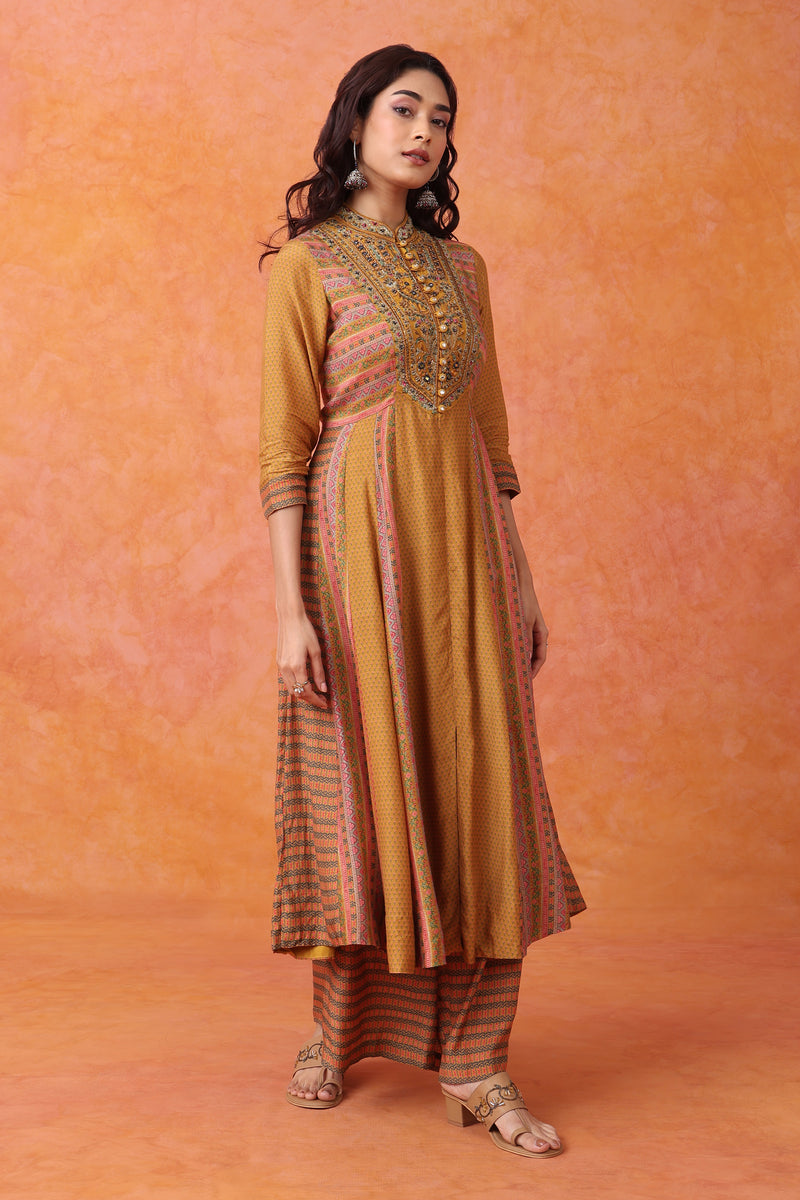 The 'Heer' Hand-Embroidered Anarkali Set