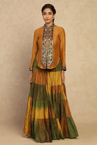The 'Rang - Utsav' Hand - Embroidered Linen Satin Lehenga Set - ilaaraThe 'Rang - Utsav' Hand - Embroidered Linen Satin Lehenga Set